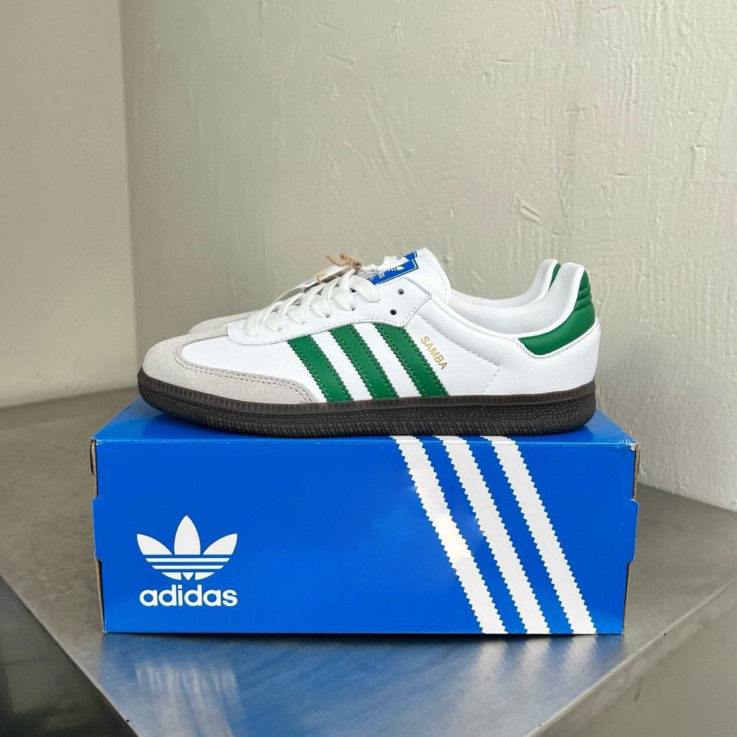 Adidas-024 아디다스 삼바 로우탑 남녀캐주얼화 보드화 화이트그린그레이