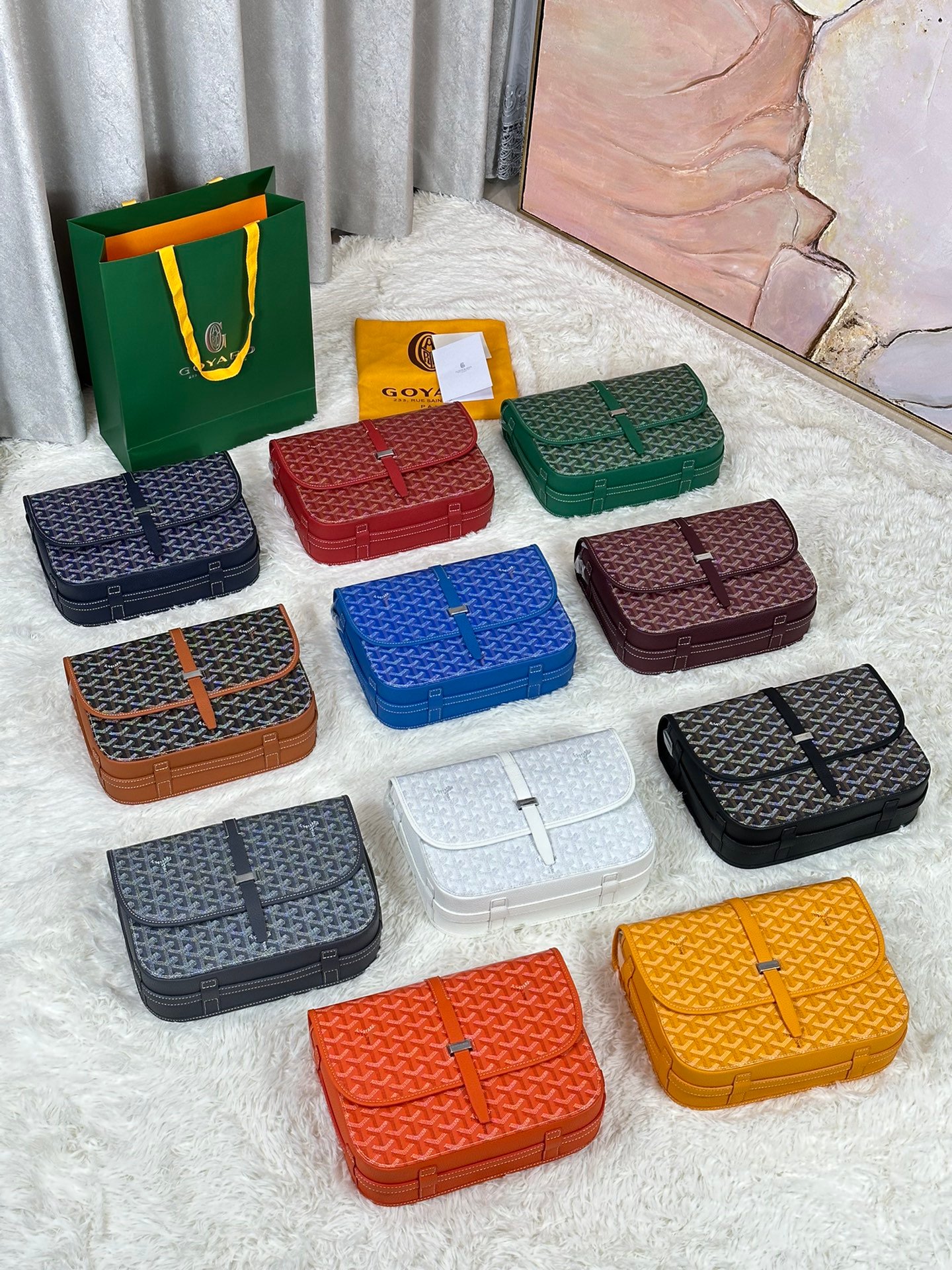 고야드 원버튼 메신저 숄더 크로스백 Goyard7043