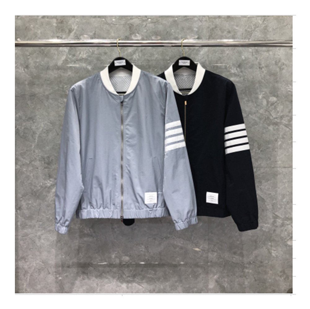 TB-97 TB 화이트사각블럭자켓-화이트사각로고있음