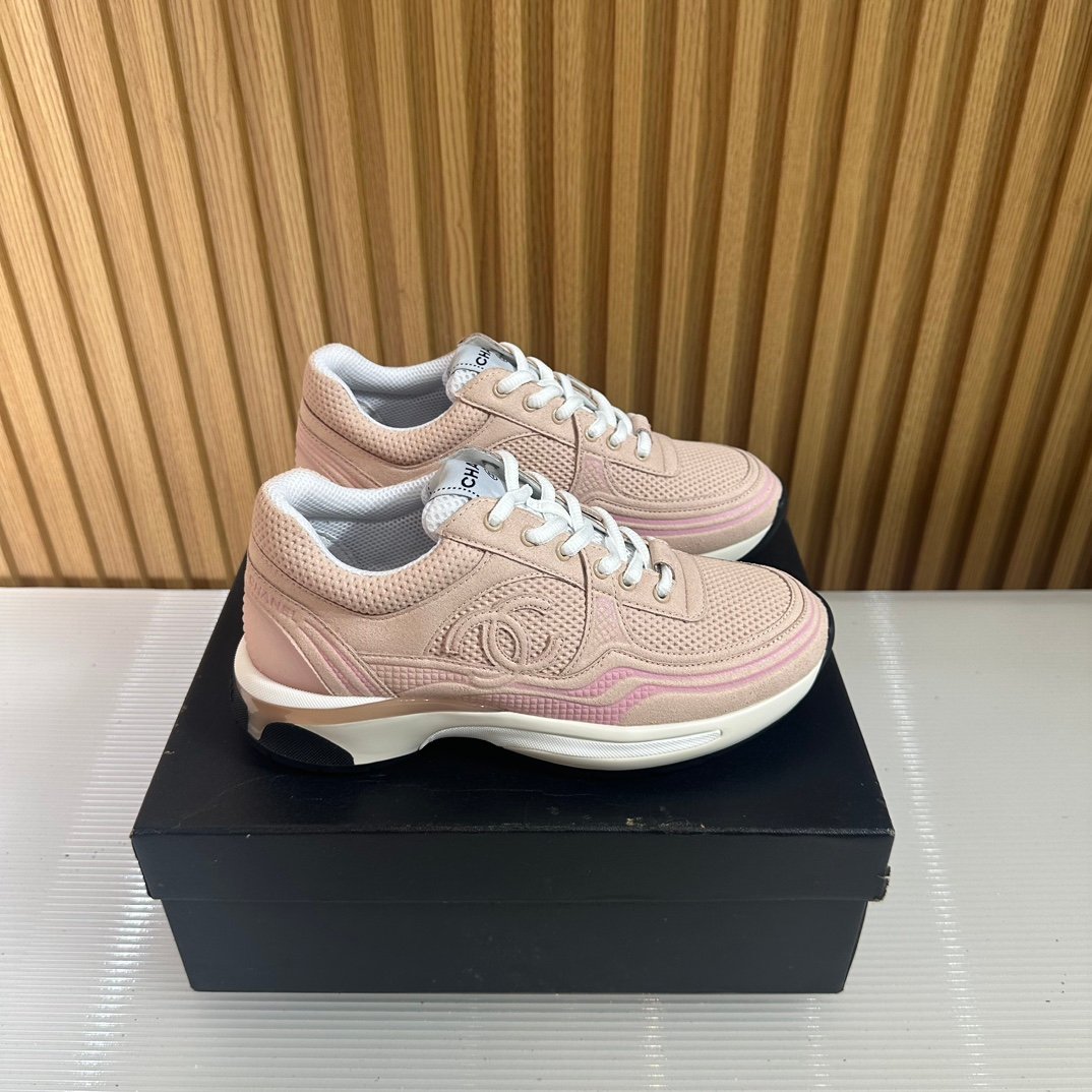 샤넬 스웨이드 운동화-핑크 CHANEL76008