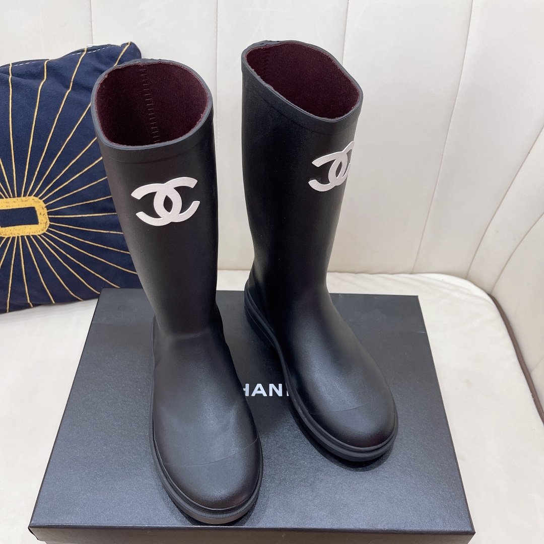 샤넬 중고 장화-블랙 CHANEL76016