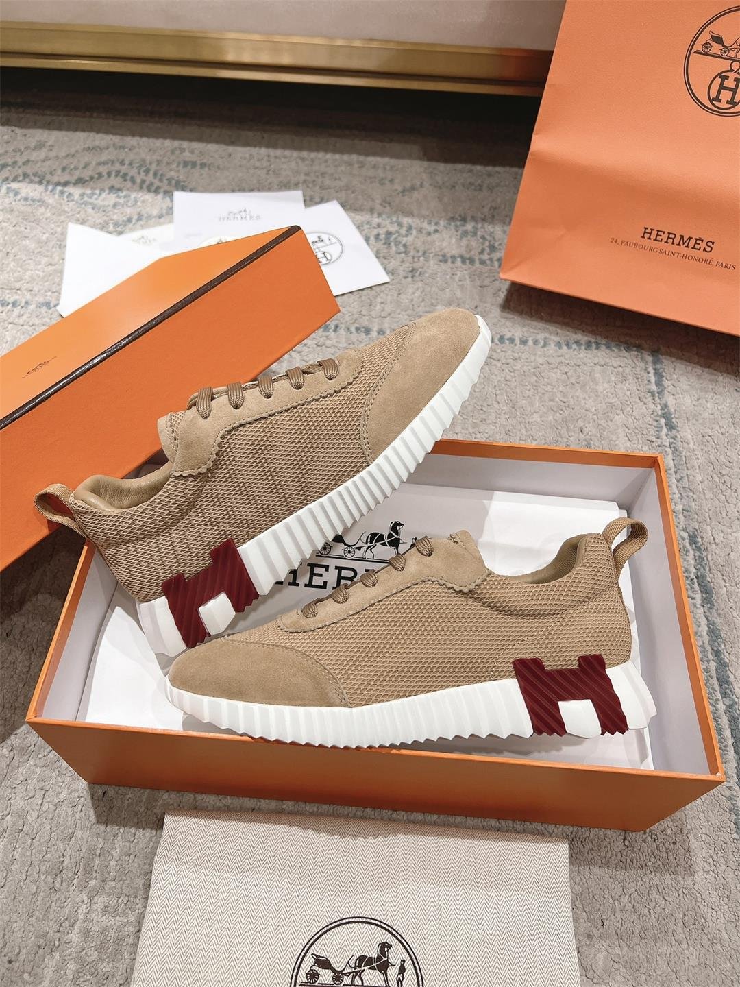 헤르메스 에어 컴포트 스니커즈-브라운 Hermes9053