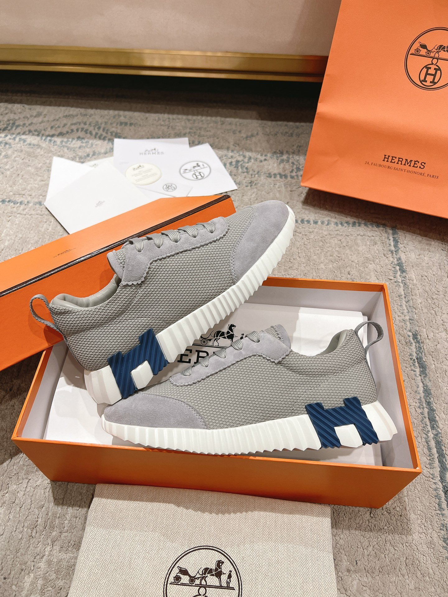 헤르메스 배기 캐주얼 컴포트 퍼즐-옅은그레이 Hermes9056