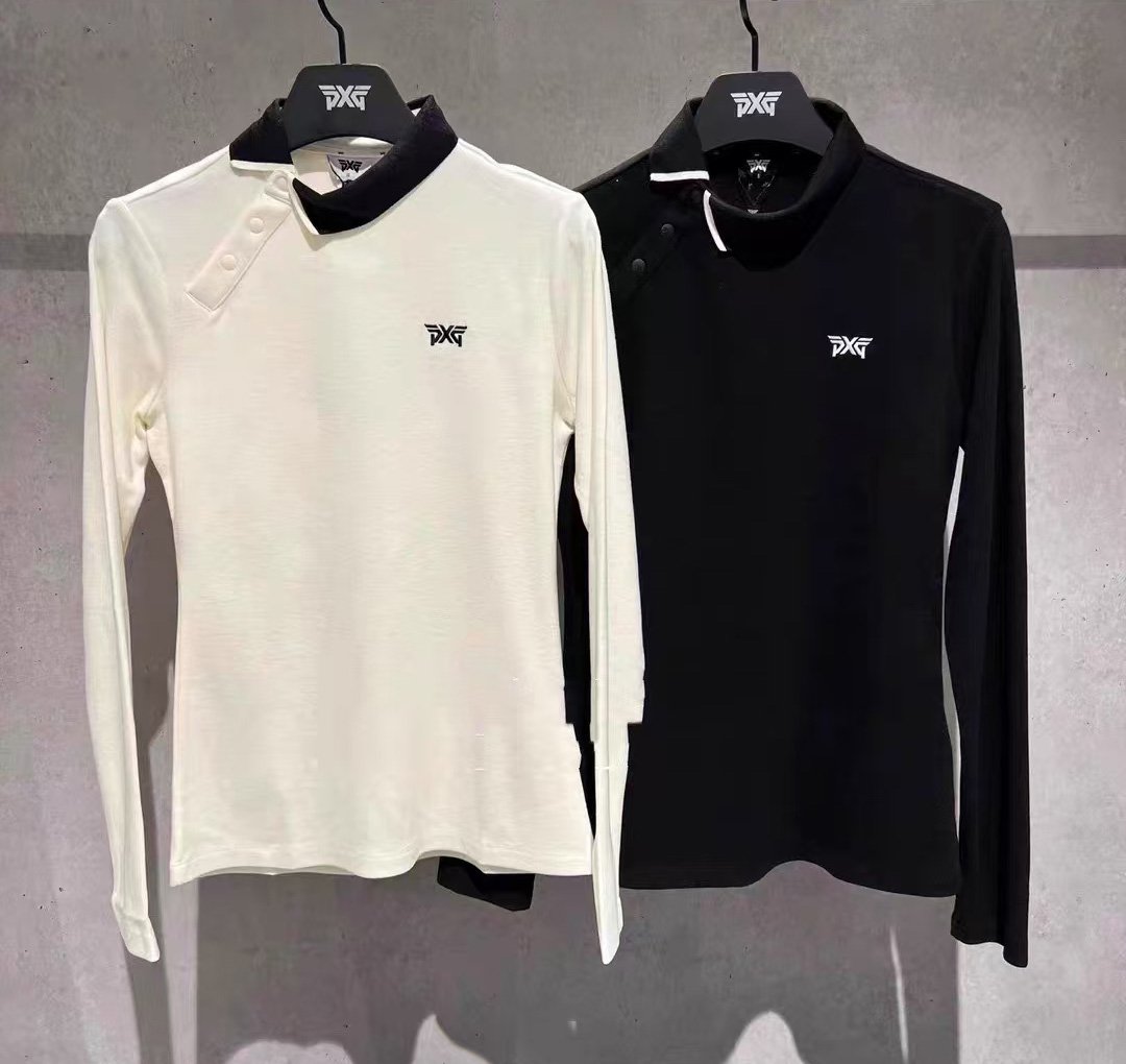 golf-46 익스트림 블랙 칼라 사선 3버튼 긴팔 레깅스