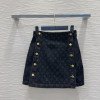 LV-734 루이비통 블랙 데님 스커트