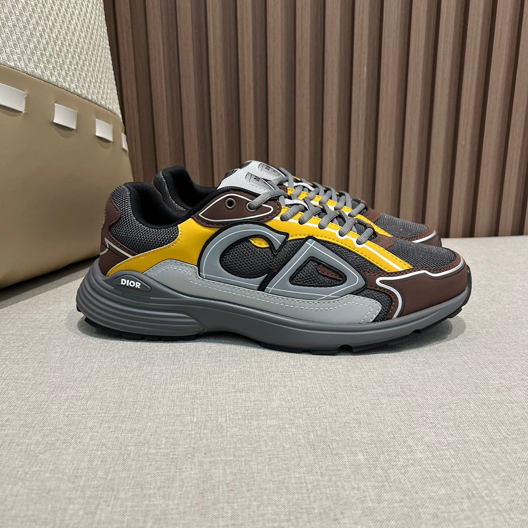 디올 B30 반사 아빠 운동화 - 커피옐로우 DIOR2514